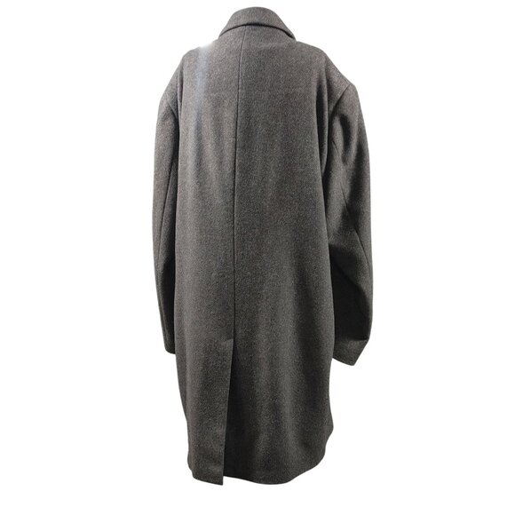 Lauren Ralph Lauren Brown Wool Blend Overcoat With Button Front Lined Interior - Picture 3 of 16